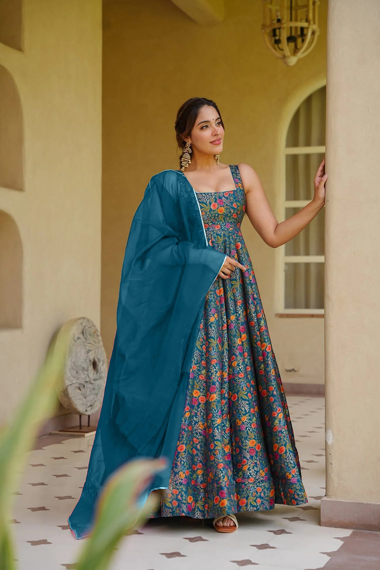 ReadyMade Gown With Duppatta.