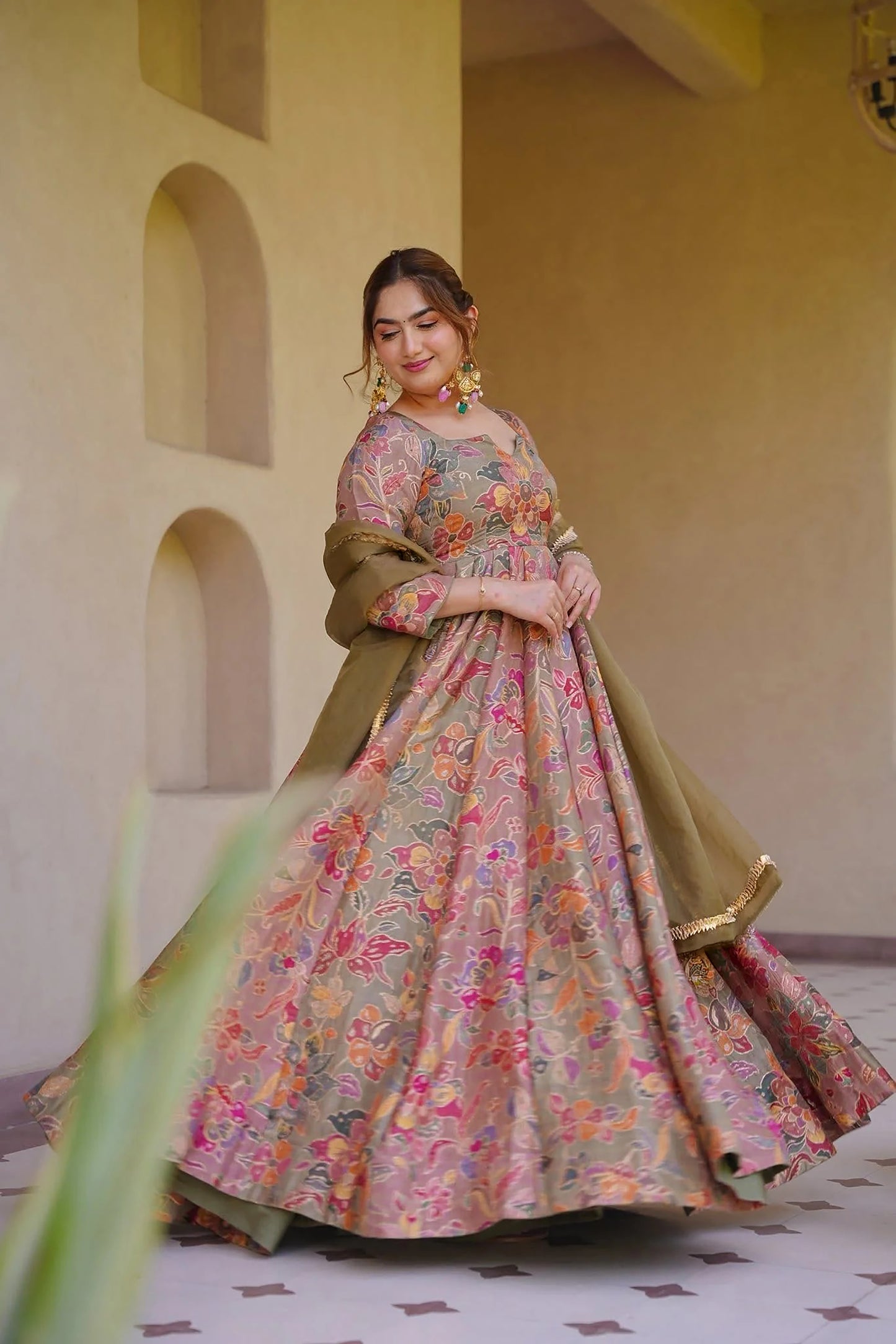 ReadyMade Gown With Duppatta.