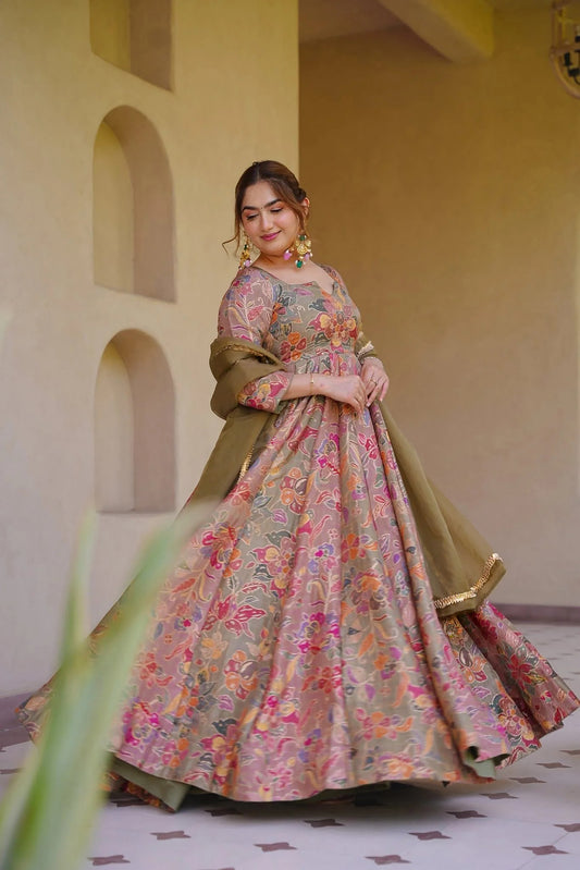 ReadyMade Gown With Duppatta.