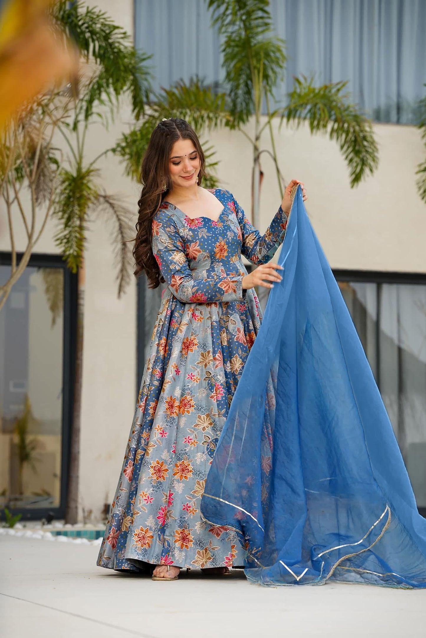ReadyMade Gown With Duppatta.