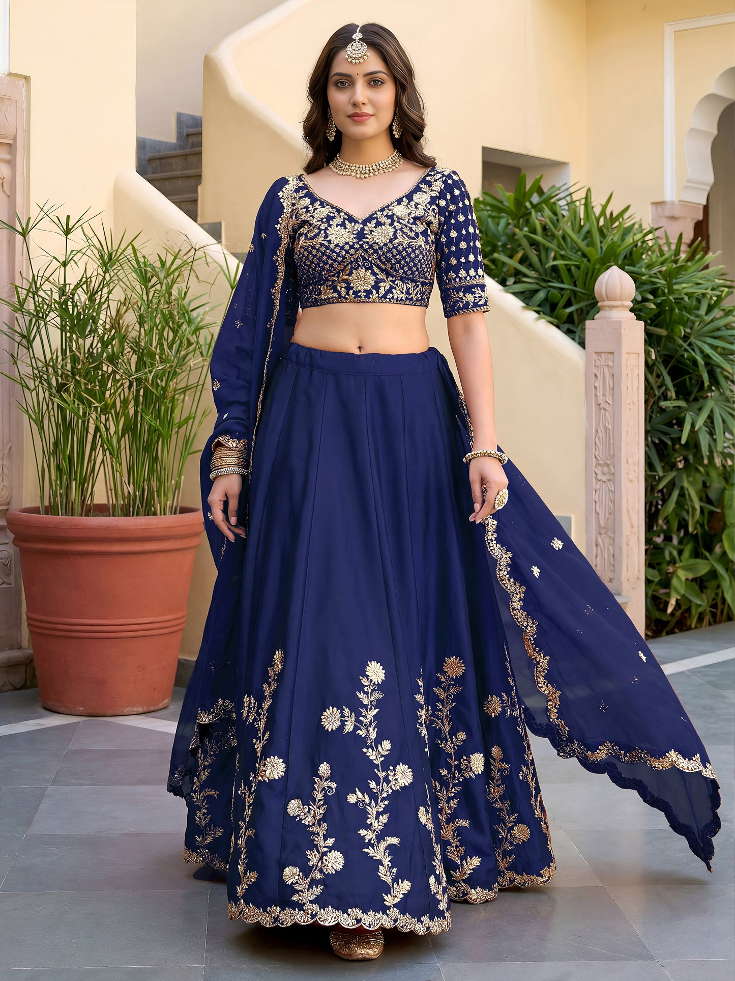 Latest Semi Stitched Lehenga Choli With Dupatta