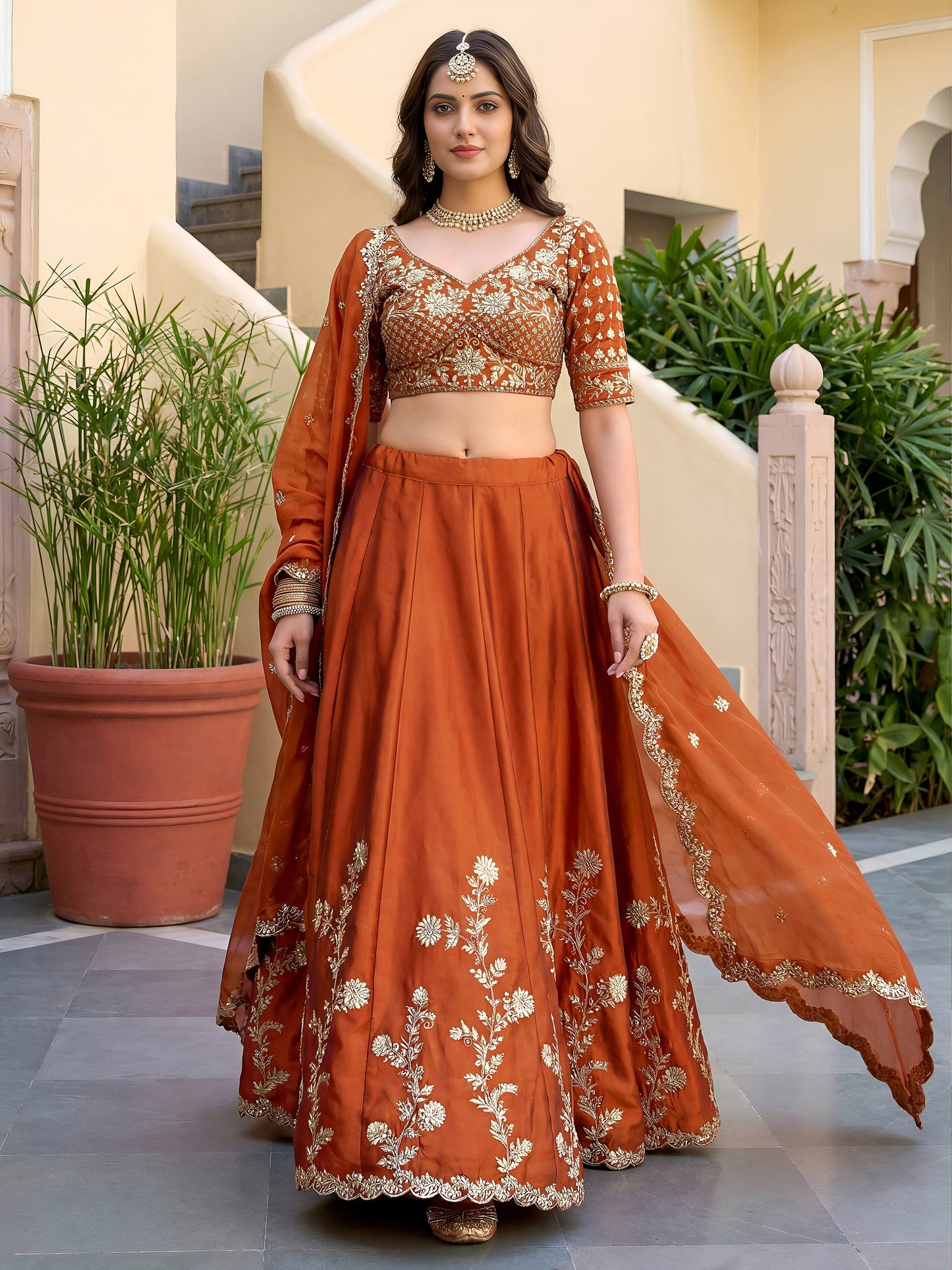 Latest Semi Stitched Lehenga Choli With Dupatta
