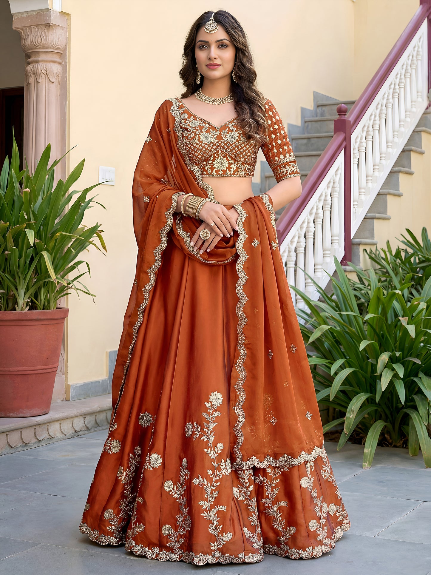 Latest Semi Stitched Lehenga Choli With Dupatta