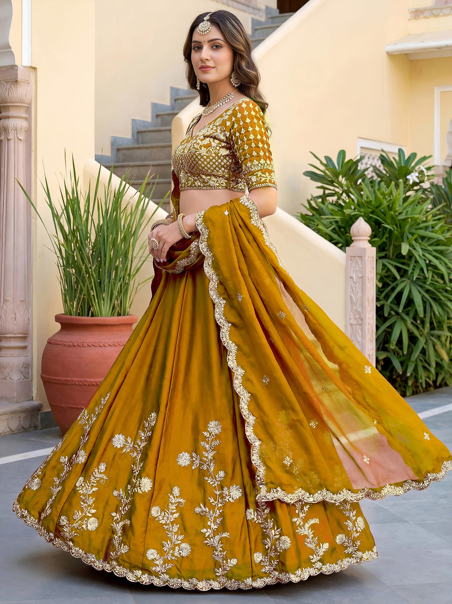 Latest Semi Stitched Lehenga Choli With Dupatta