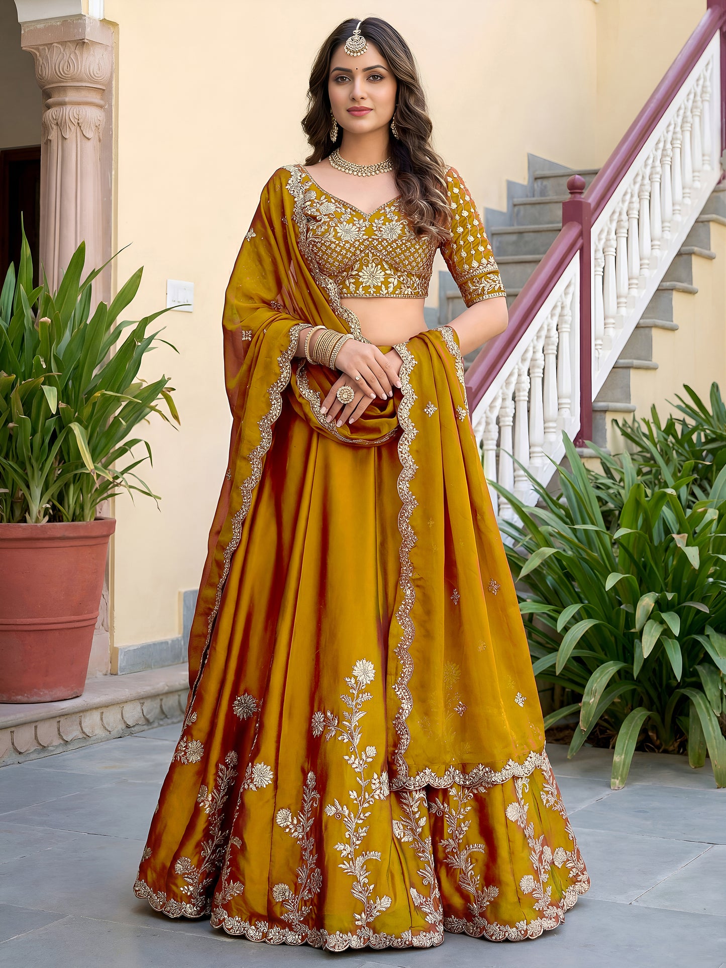 Latest Semi Stitched Lehenga Choli With Dupatta
