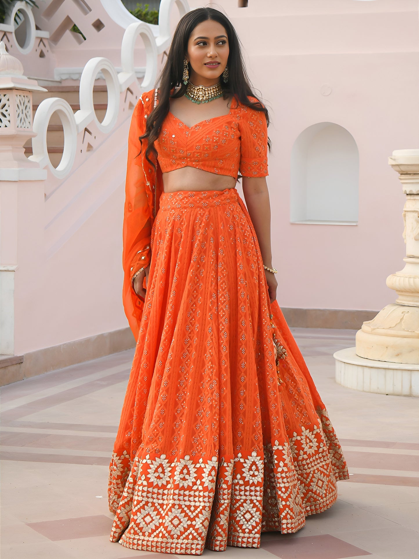 Latest Semi Stitched Lehenga Choli With Dupatta