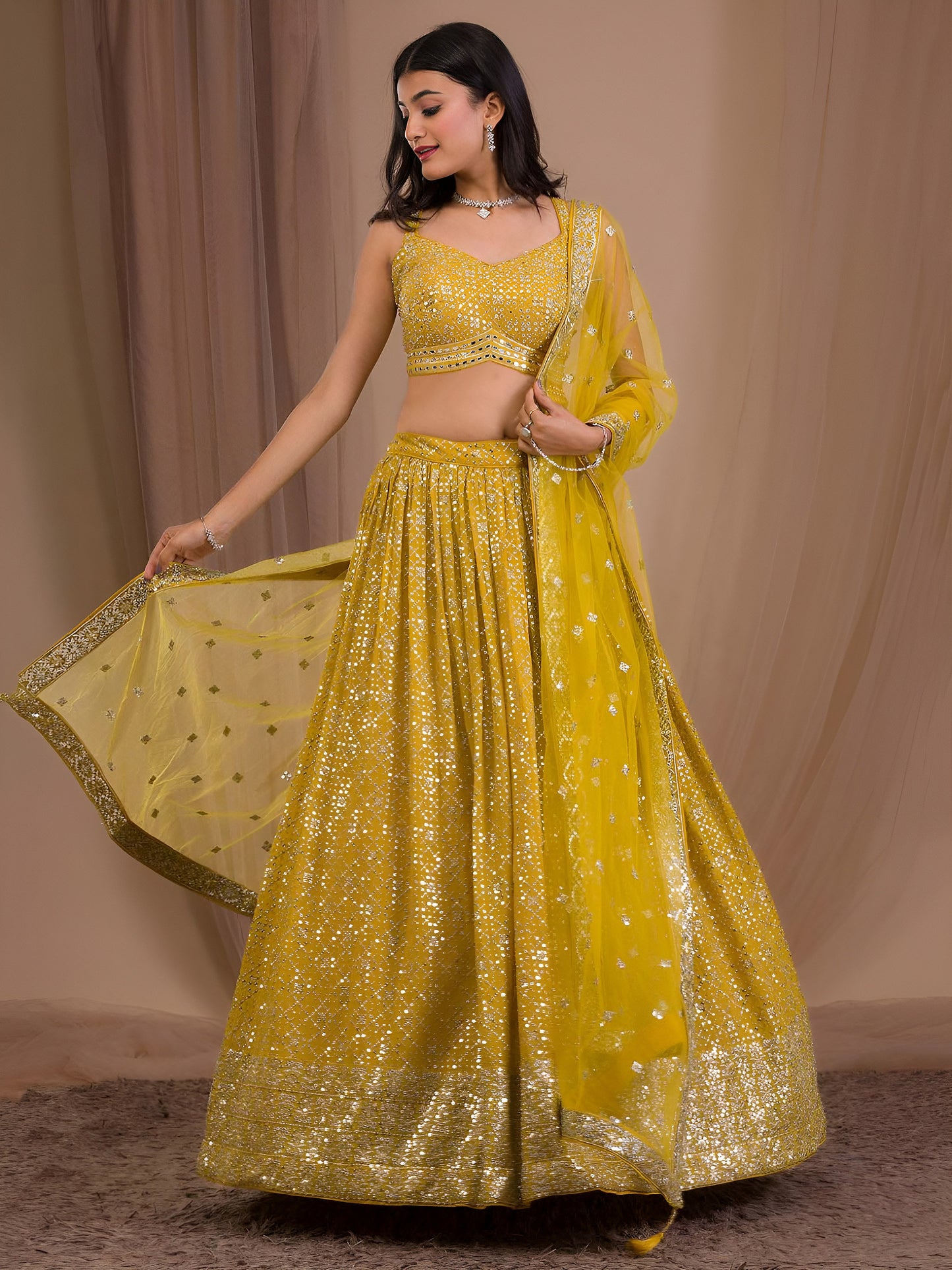 Latest Semi Stitched Lehenga Choli With Dupatta