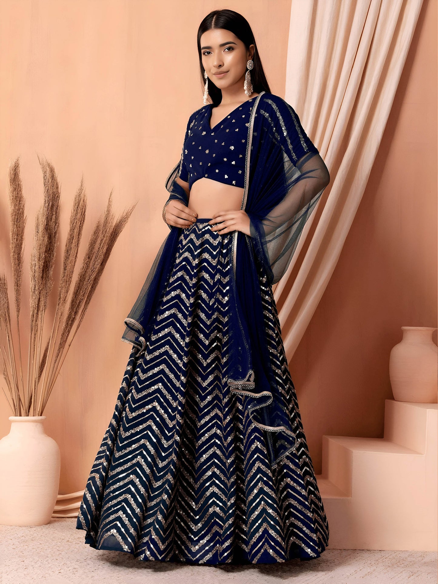 Latest Semi Stitched Lehenga Choli With Dupatta