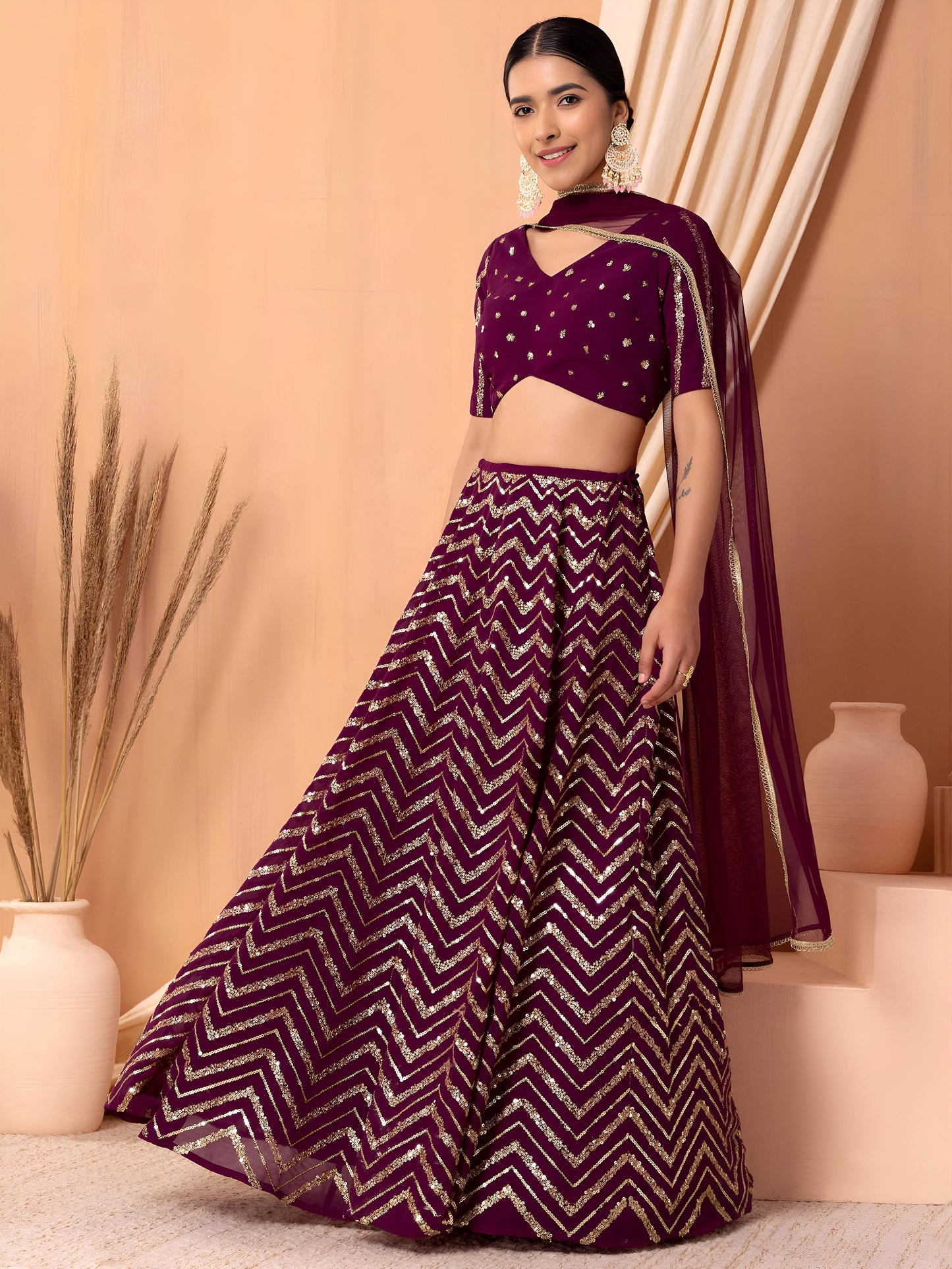 Latest Semi Stitched Lehenga Choli With Dupatta