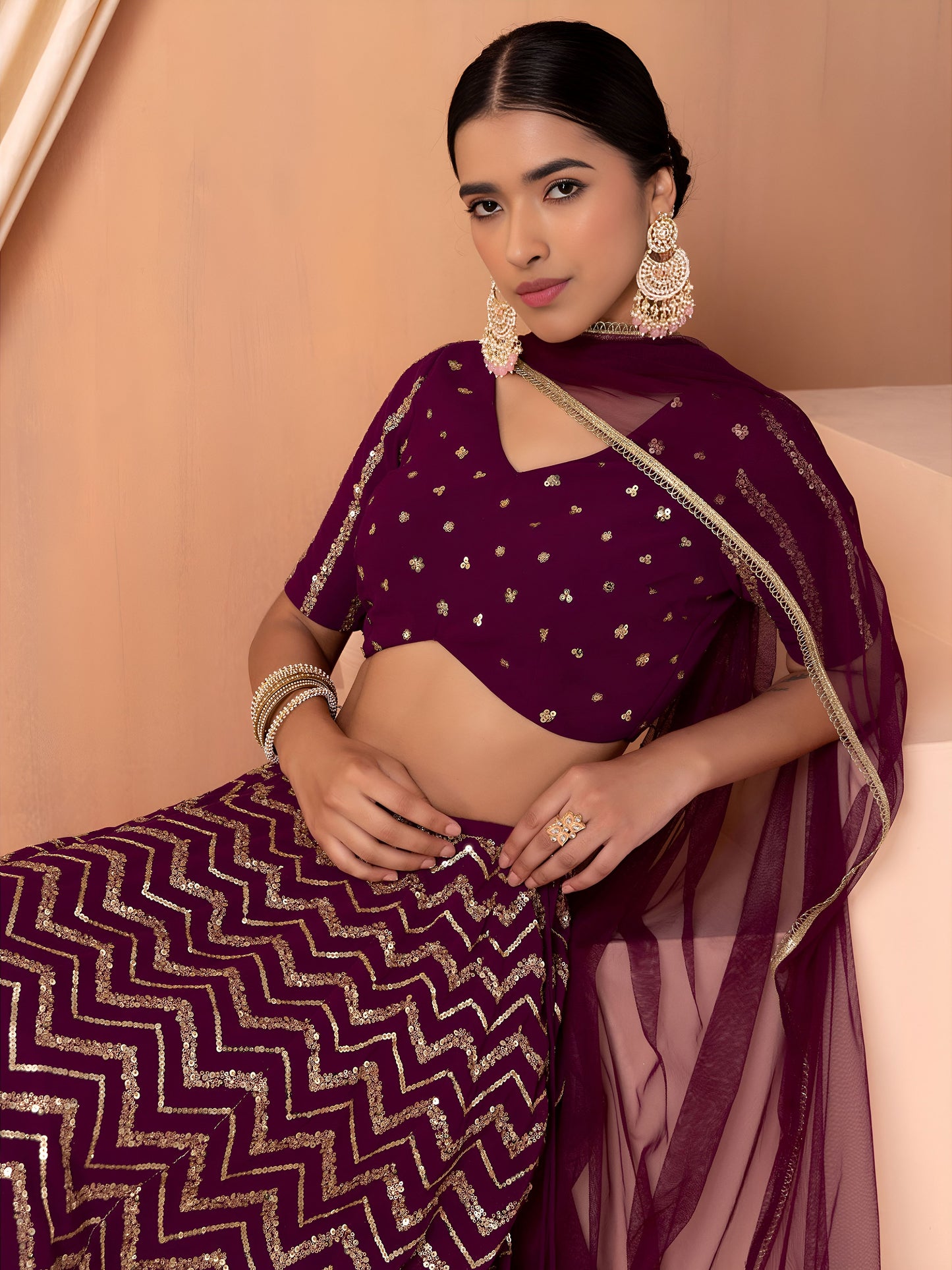 Latest Semi Stitched Lehenga Choli With Dupatta