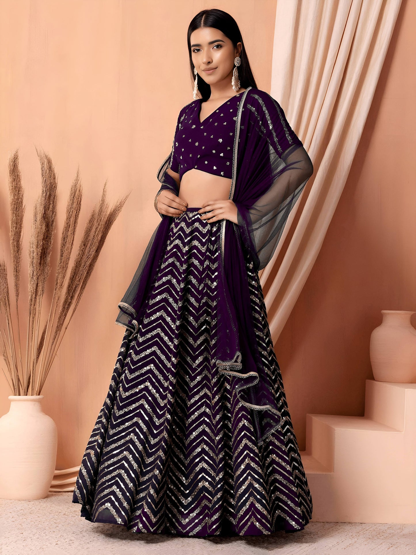 Latest Semi Stitched Lehenga Choli With Dupatta