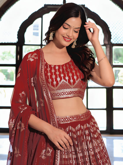 Latest Semi Stitched Lehenga Choli With Dupatta
