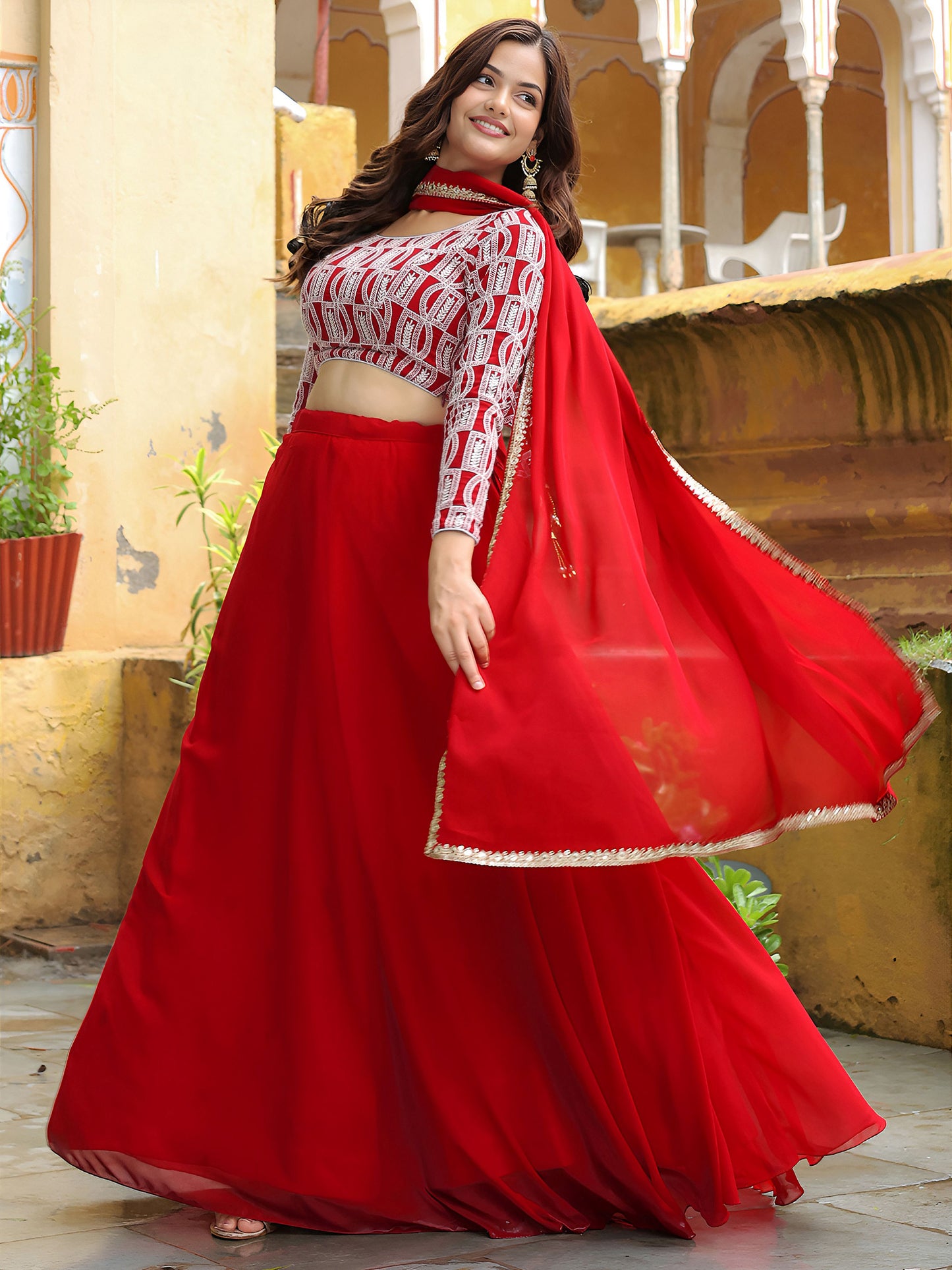 Latest Semi Stitched Lehenga Choli With Dupatta
