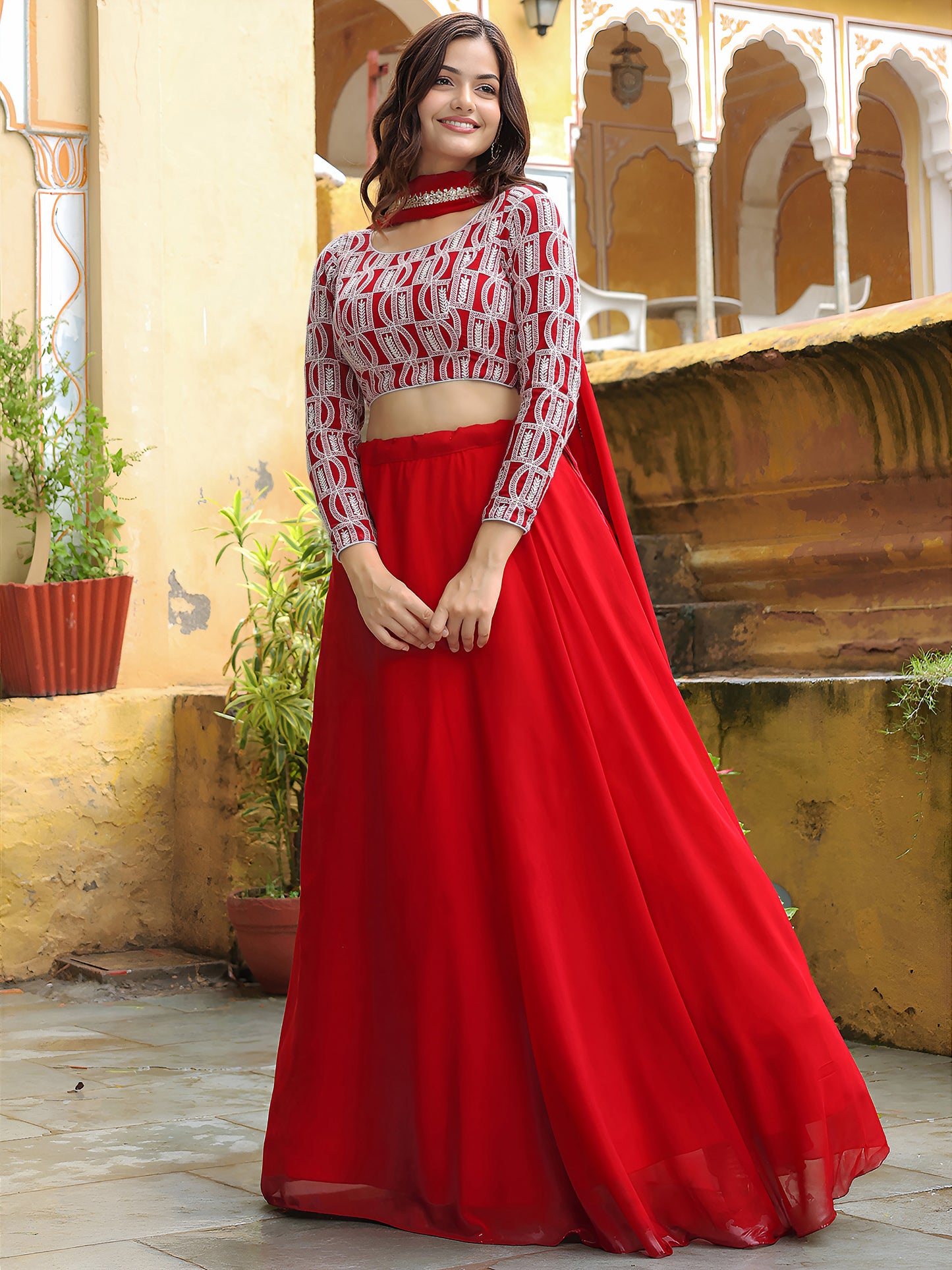 Latest Semi Stitched Lehenga Choli With Dupatta
