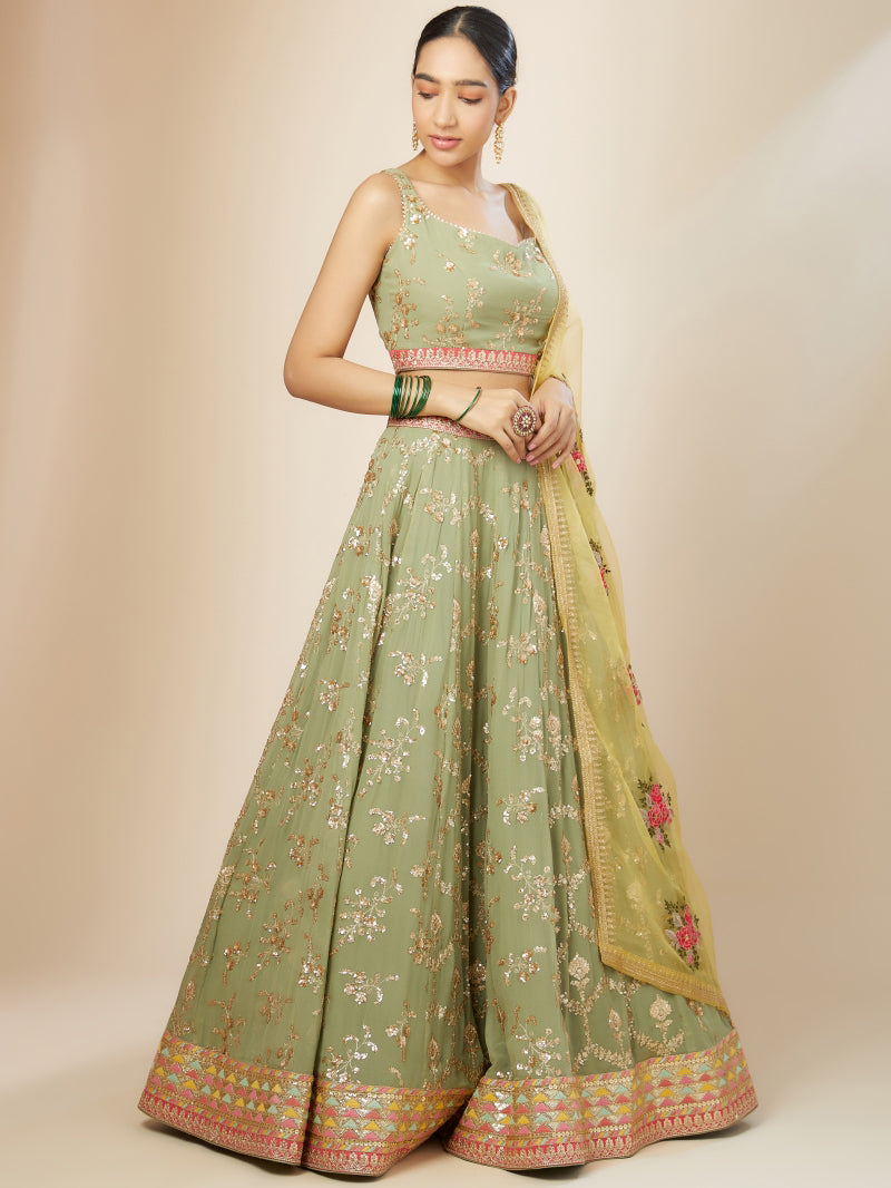 Latest Semi Stitched Lehenga Choli With Dupatta