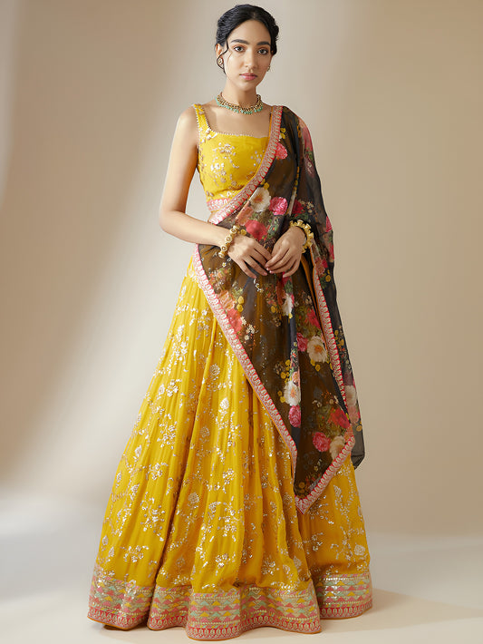 Latest Semi Stitched Lehenga Choli With Dupatta