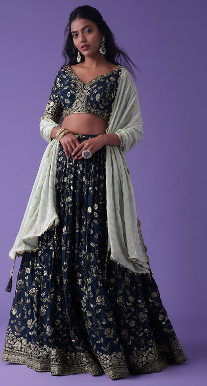 Latest Semi Stitched Lehenga Choli With Dupatta
