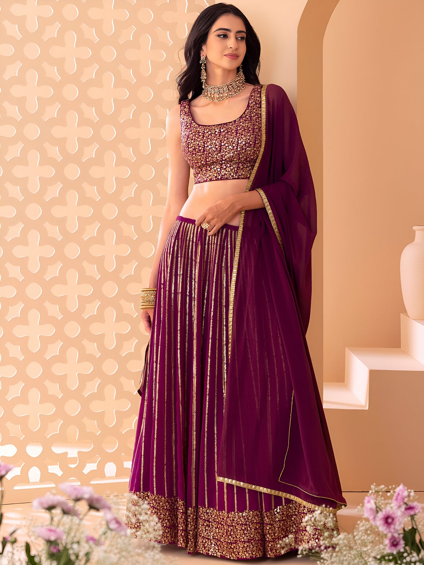 Latest Semi Stitched Lehenga Choli With Dupatta