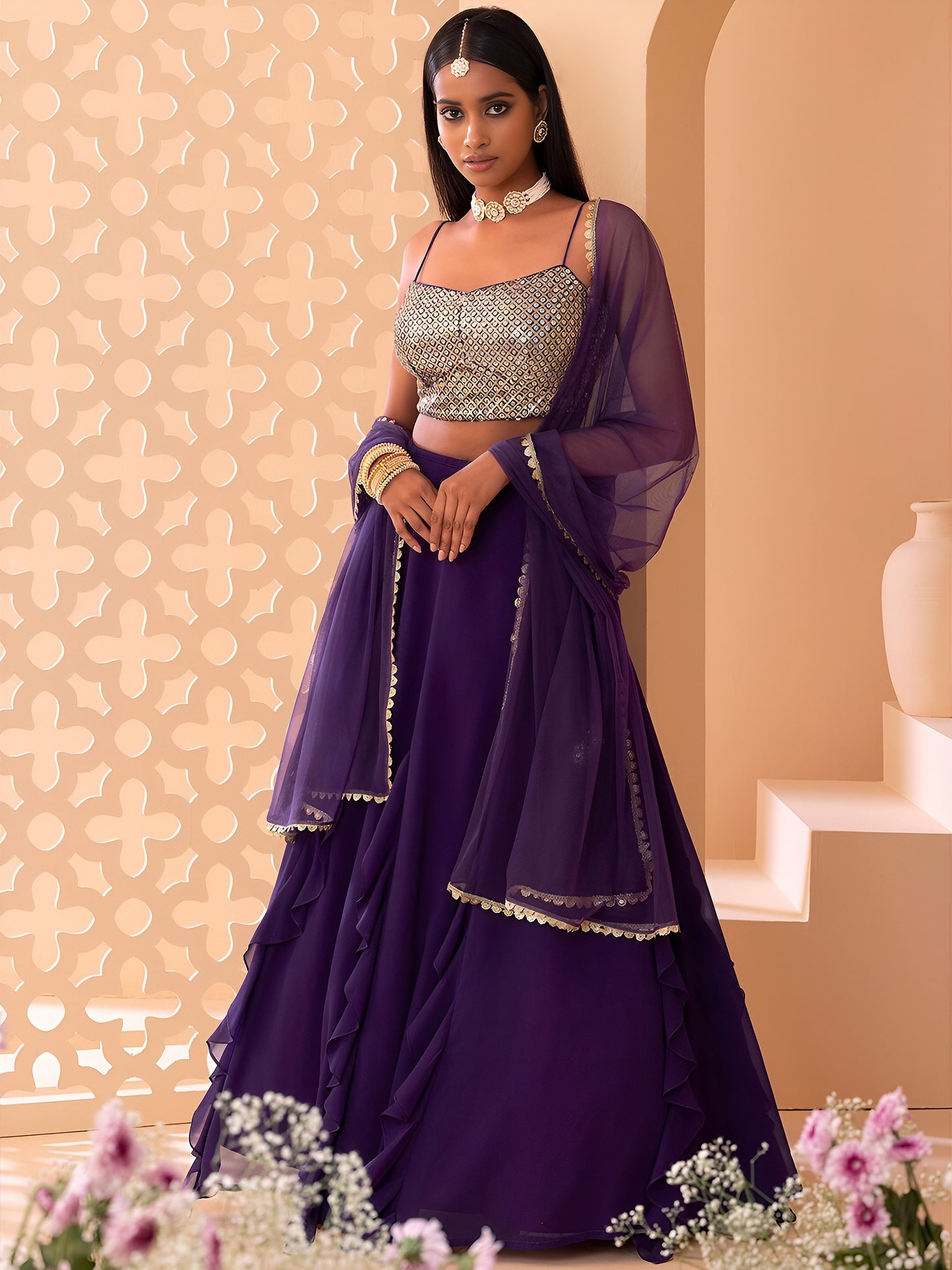 Latest Semi Stitched Lehenga Choli With Dupatta
