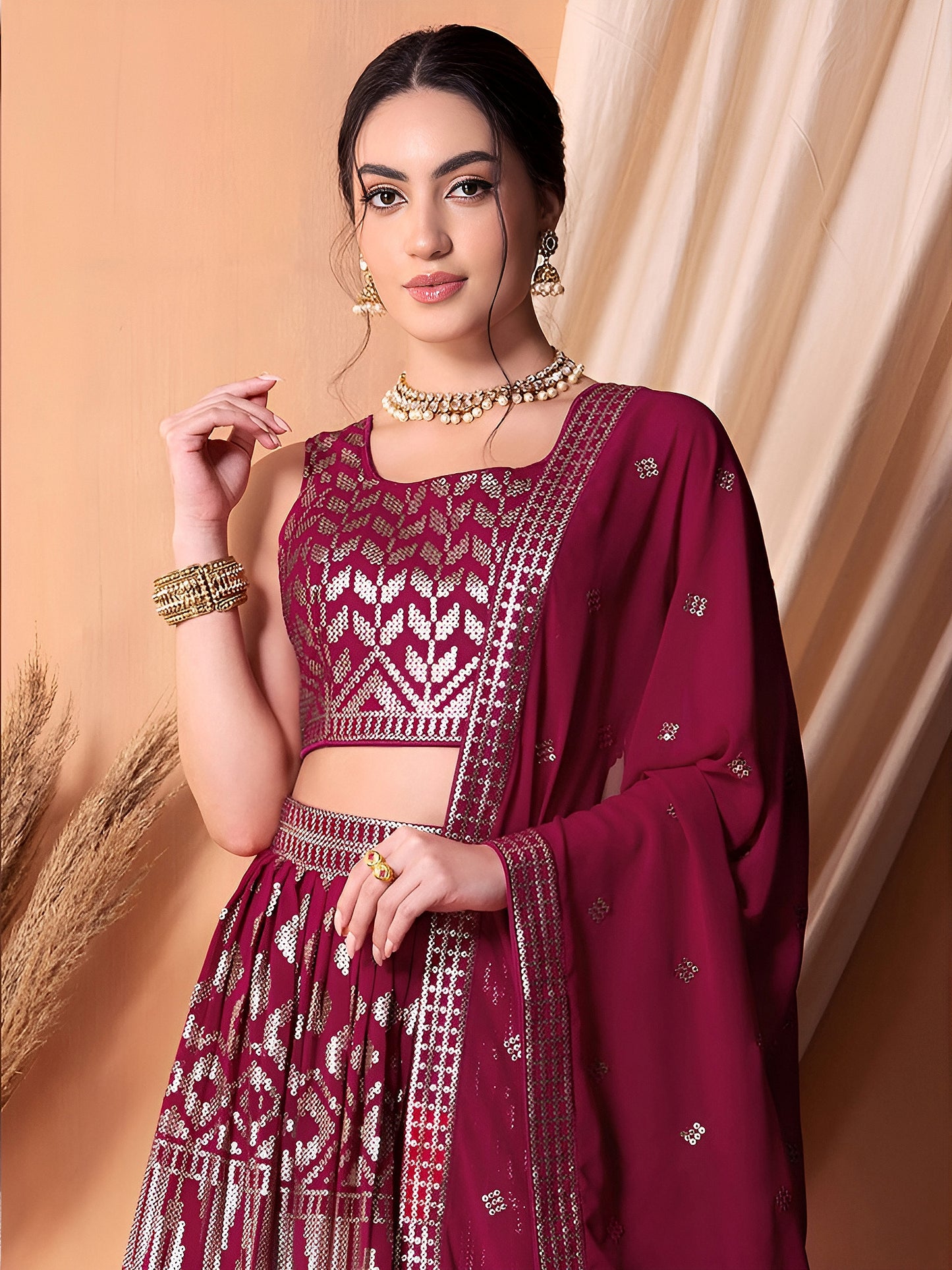Latest Semi Stitched Lehenga Choli With Dupatta