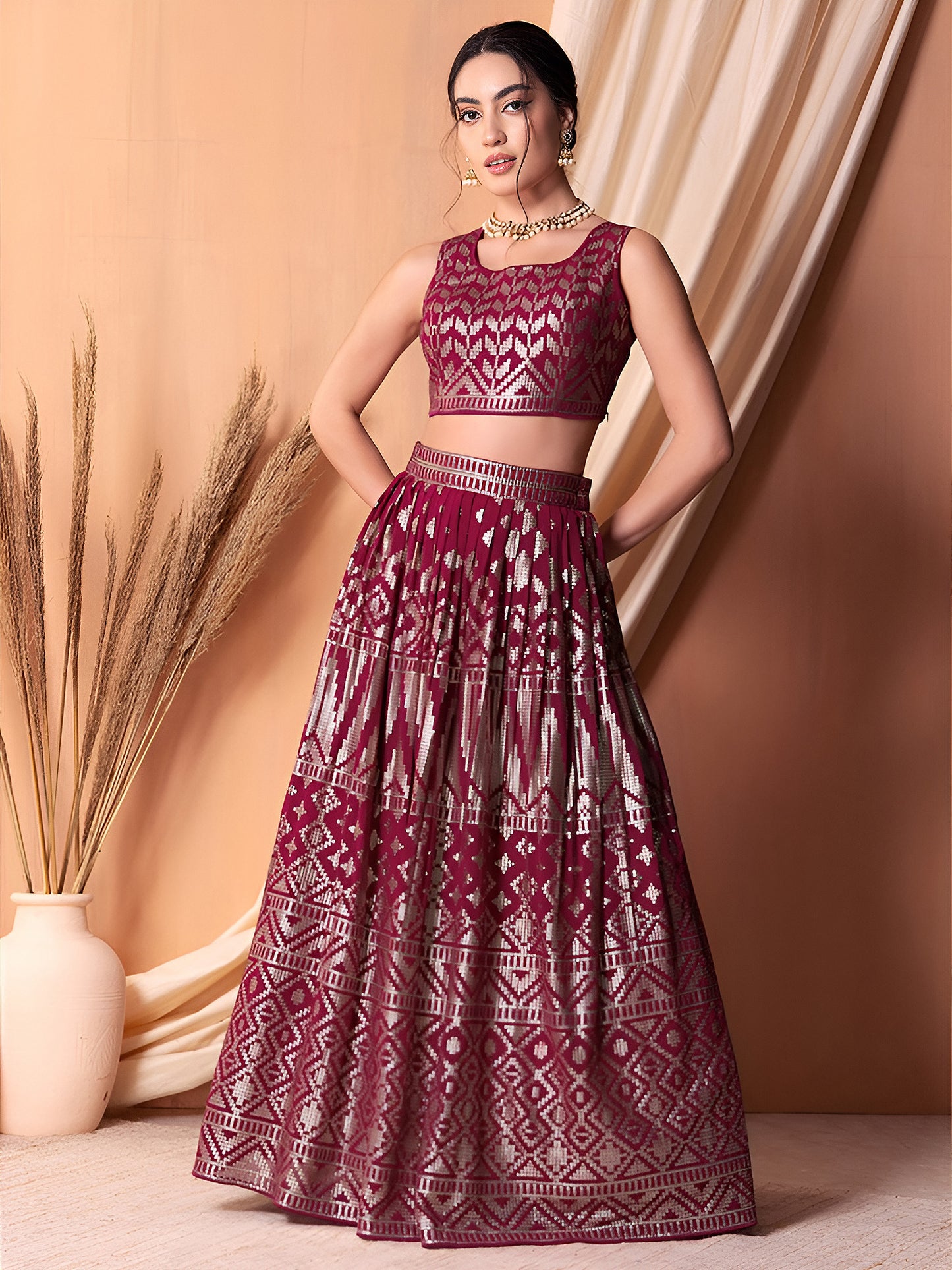 Latest Semi Stitched Lehenga Choli With Dupatta