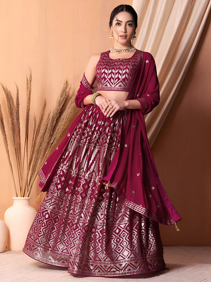 Latest Semi Stitched Lehenga Choli With Dupatta