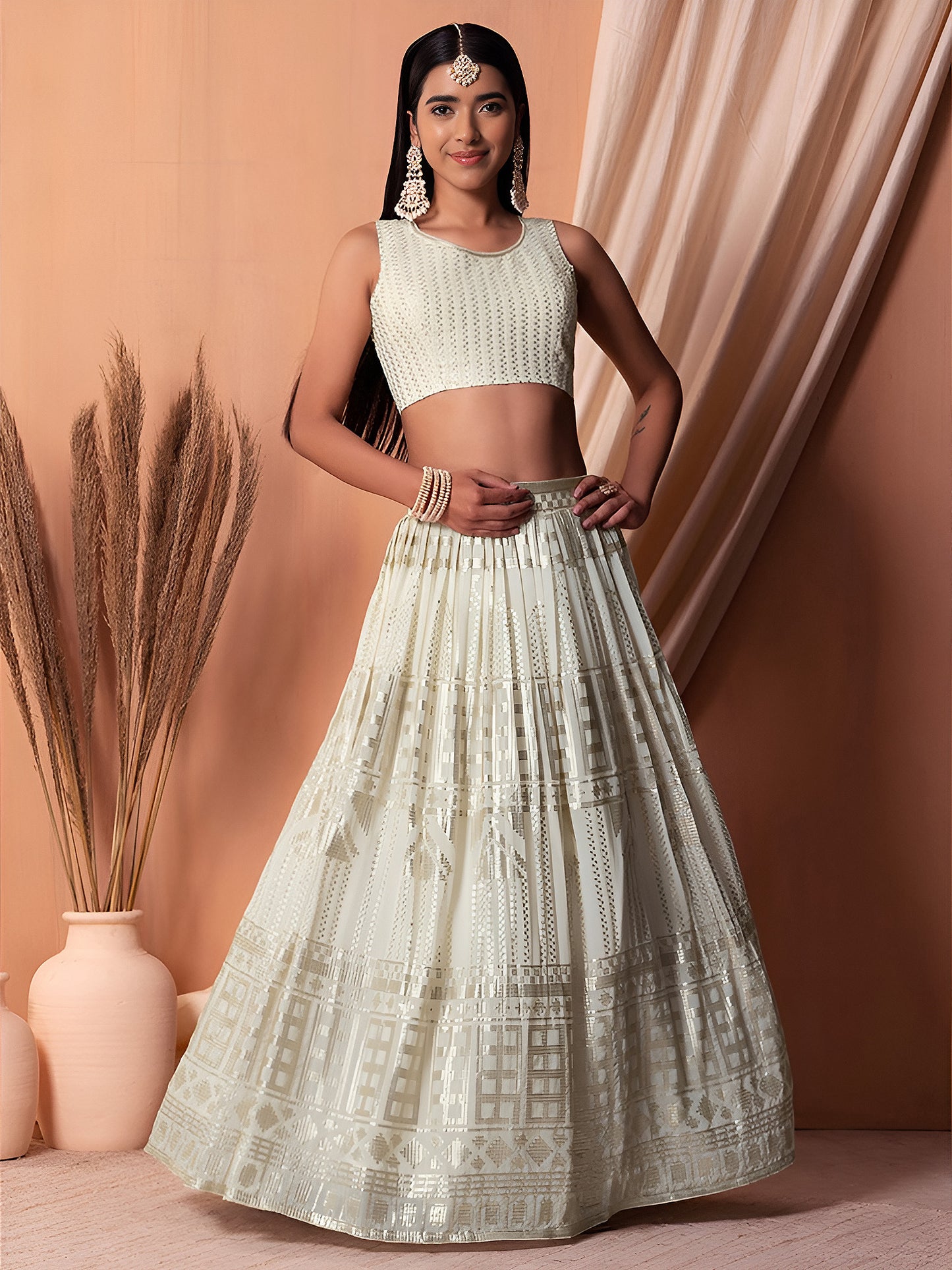 Latest Semi Stitched Lehenga Choli With Dupatta