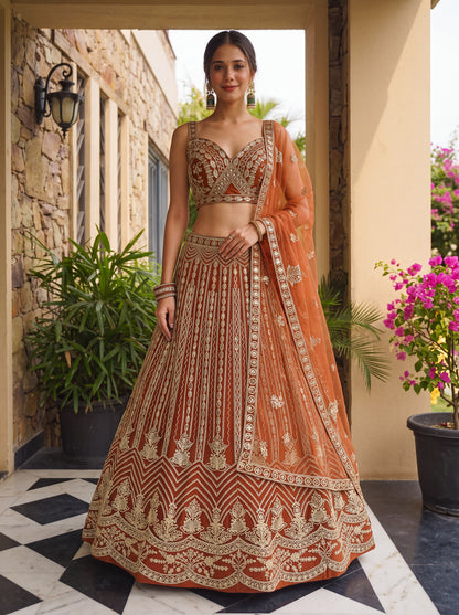 Latest Semi Stitched Lehenga Choli With Dupatta.