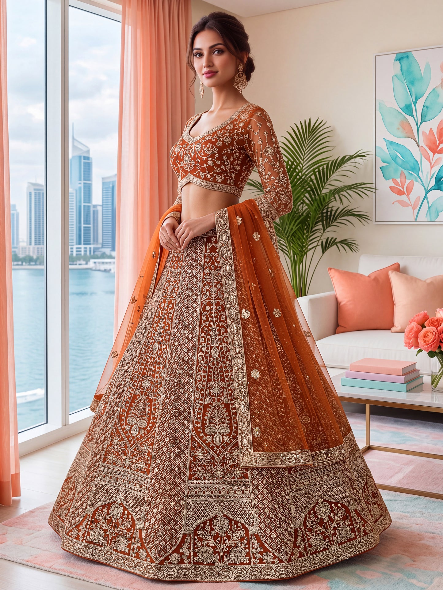 Latest Semi Stitched Lehenga Choli With Dupatta.
