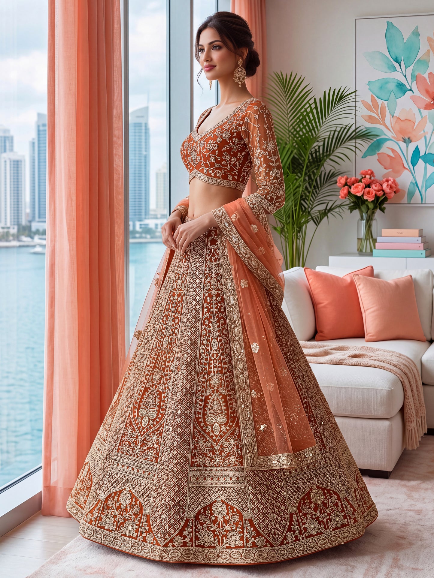 Latest Semi Stitched Lehenga Choli With Dupatta.
