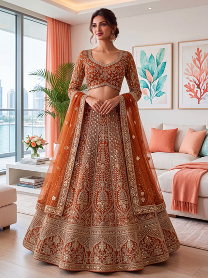 Latest Semi Stitched Lehenga Choli With Dupatta.