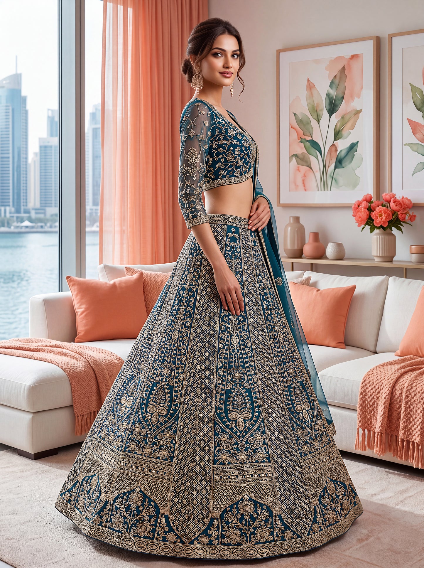 Latest Semi Stitched Lehenga Choli With Dupatta.