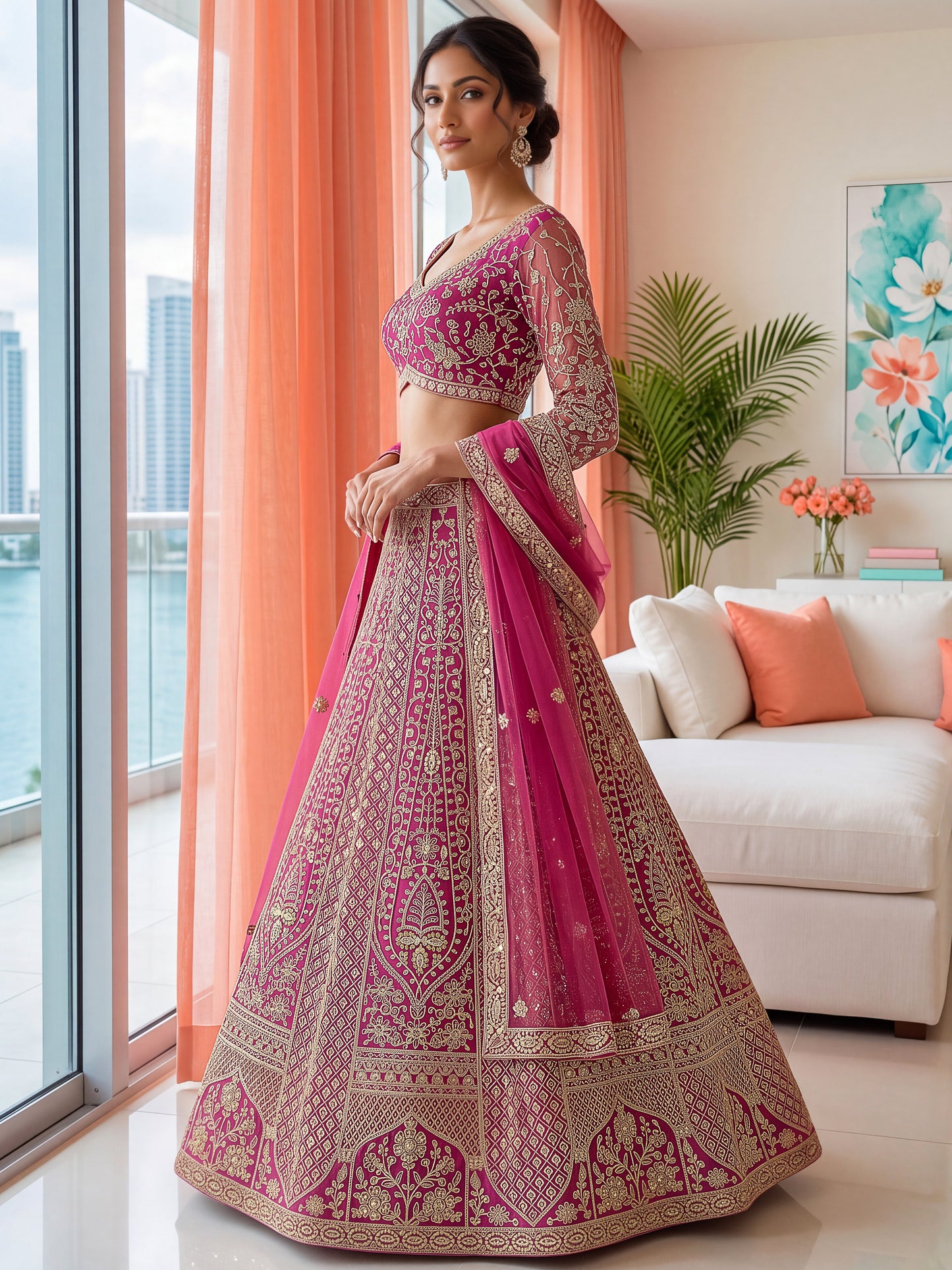 Latest Semi Stitched Lehenga Choli With Dupatta.