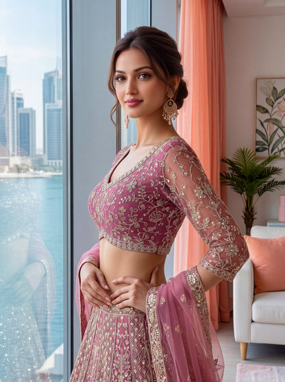Latest Semi Stitched Lehenga Choli With Dupatta.
