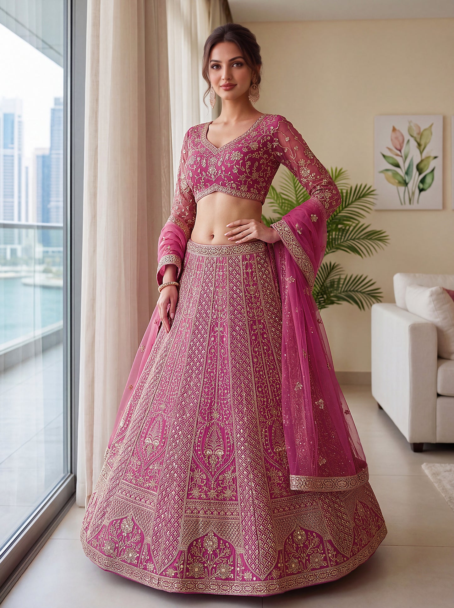 Latest Semi Stitched Lehenga Choli With Dupatta.