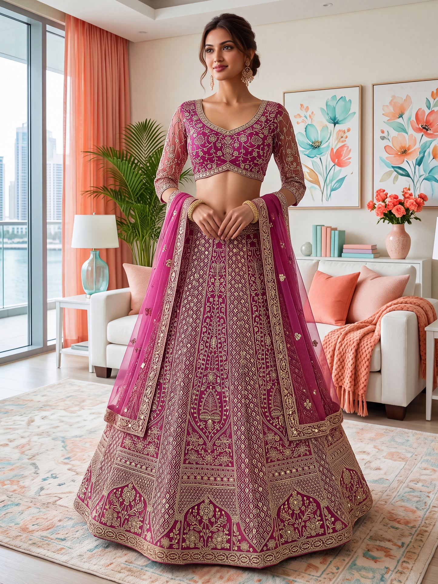 Latest Semi Stitched Lehenga Choli With Dupatta.
