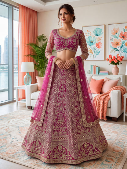 Latest Semi Stitched Lehenga Choli With Dupatta.