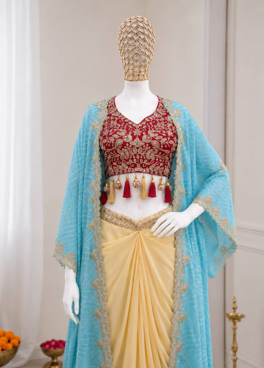 Ready To Wear Free Size Sarees