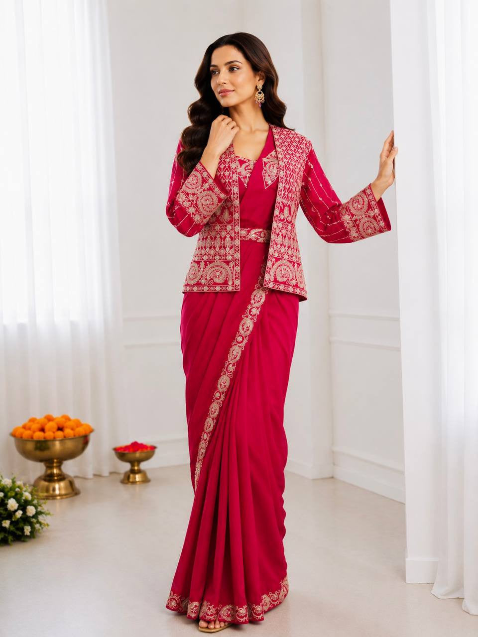 Ready To Wear Free Size Sarees