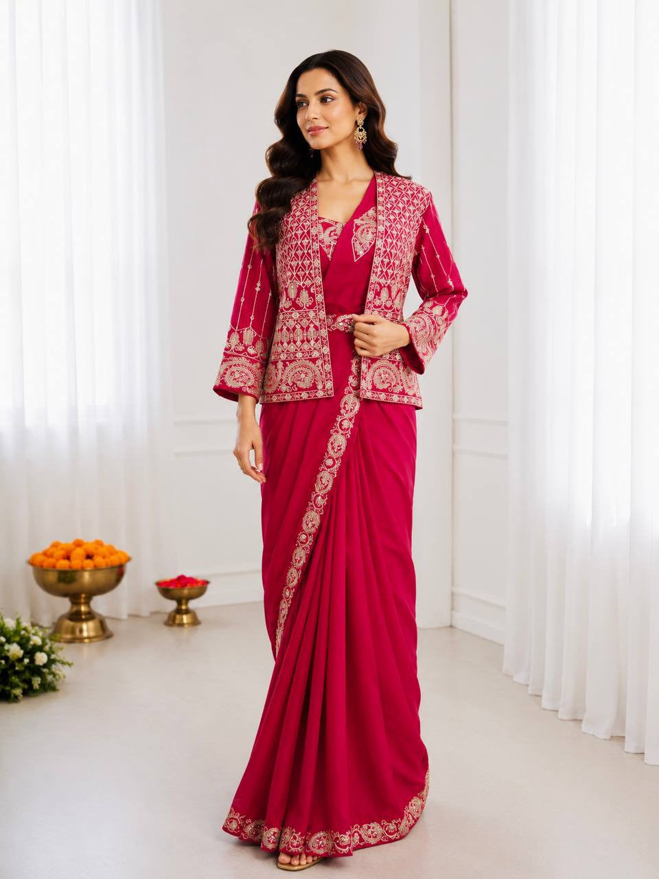 Ready To Wear Free Size Sarees