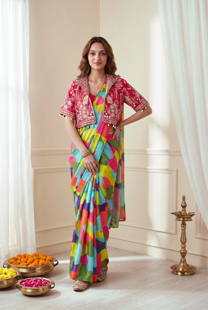 Ready To Wear Free Size Sarees