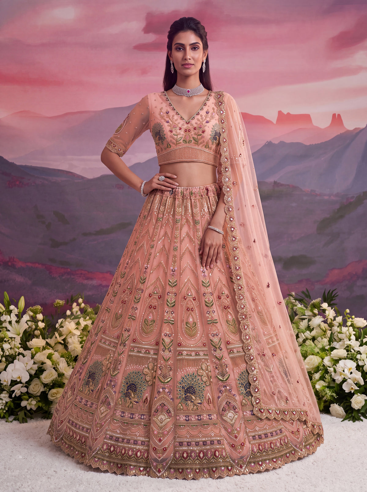 Latest Semi Stitched Wedding Lehenga Choli With Duppatta