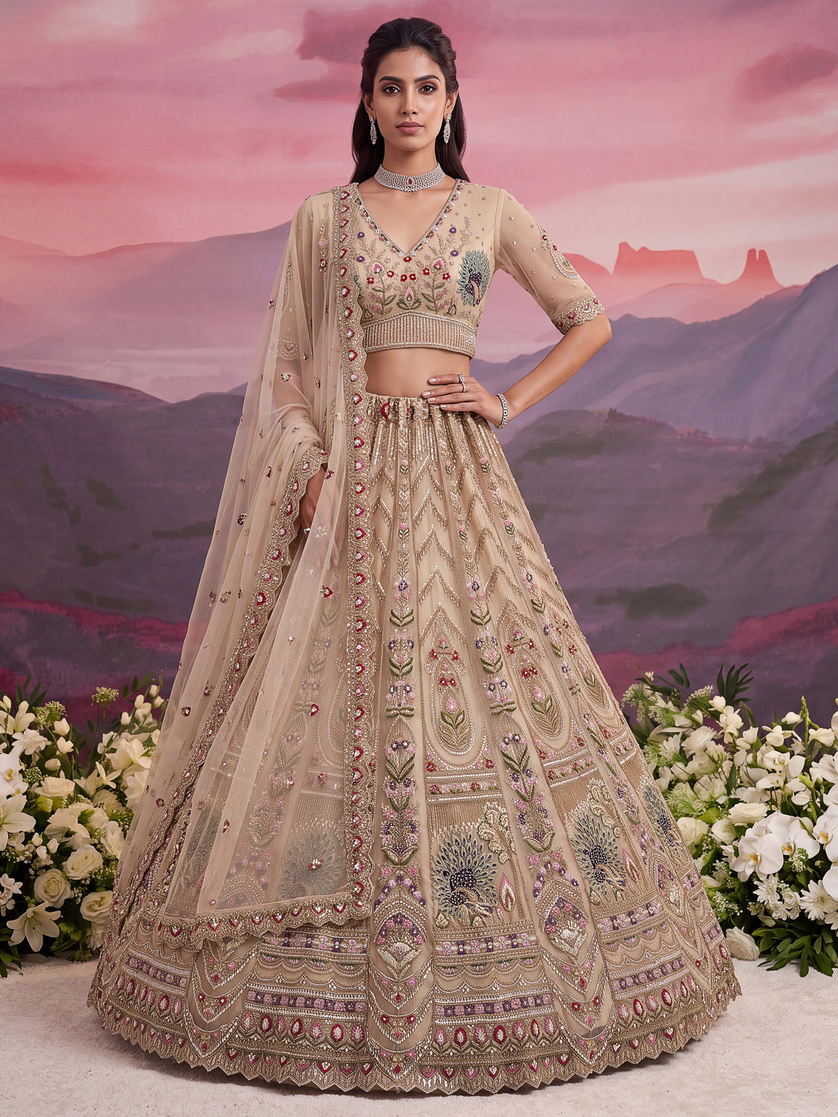 Latest Semi Stitched Wedding Lehenga Choli With Duppatta