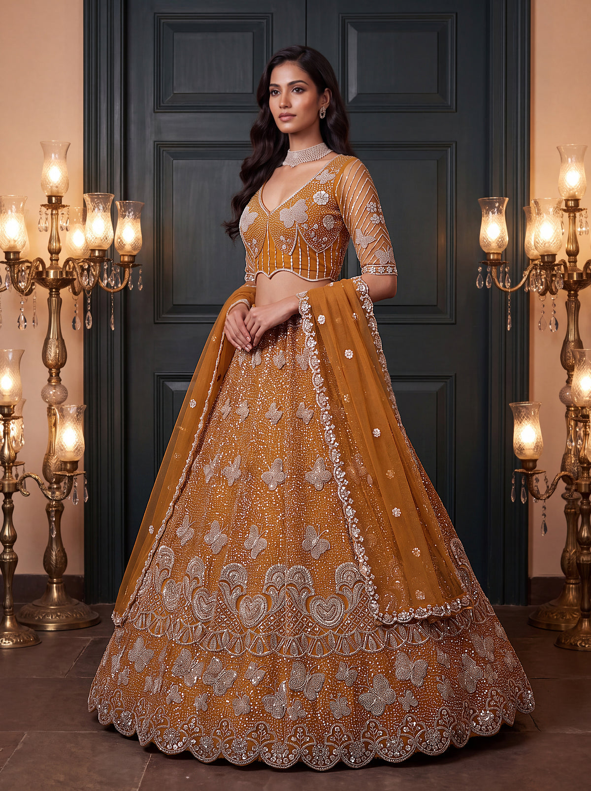 Latest Semi Stitched Lehenga Choli With Dupatta.