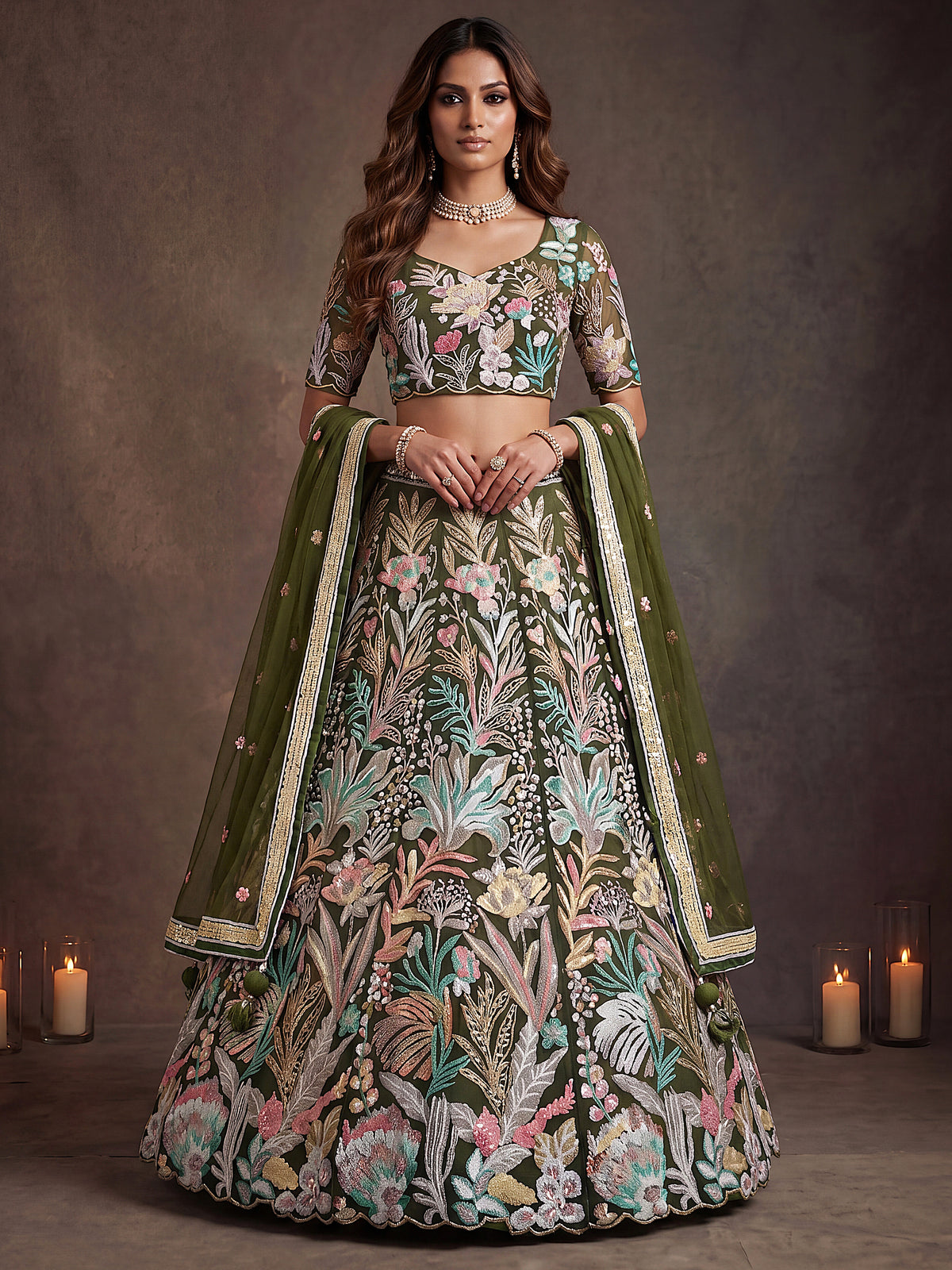 Latest Semi Stitched Lehenga Choli With Dupatta.