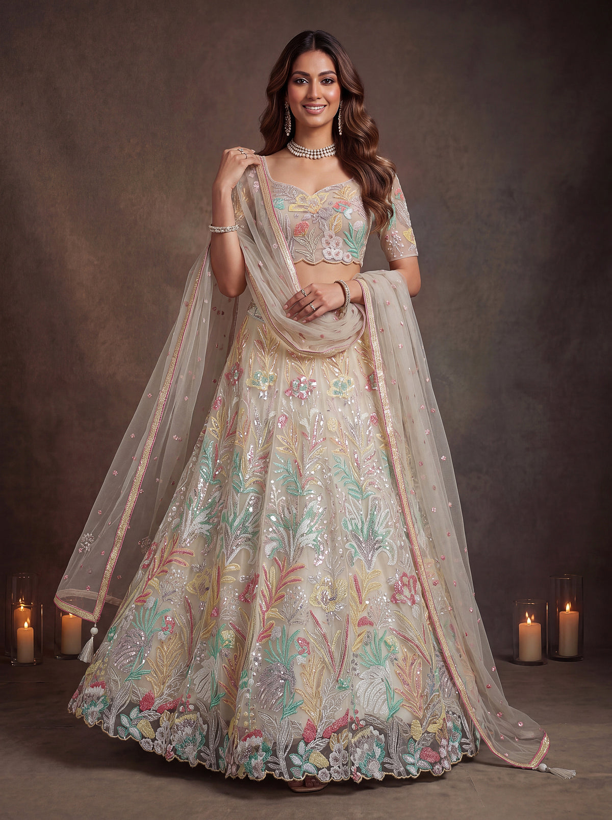 Latest Semi Stitched Lehenga Choli With Dupatta.