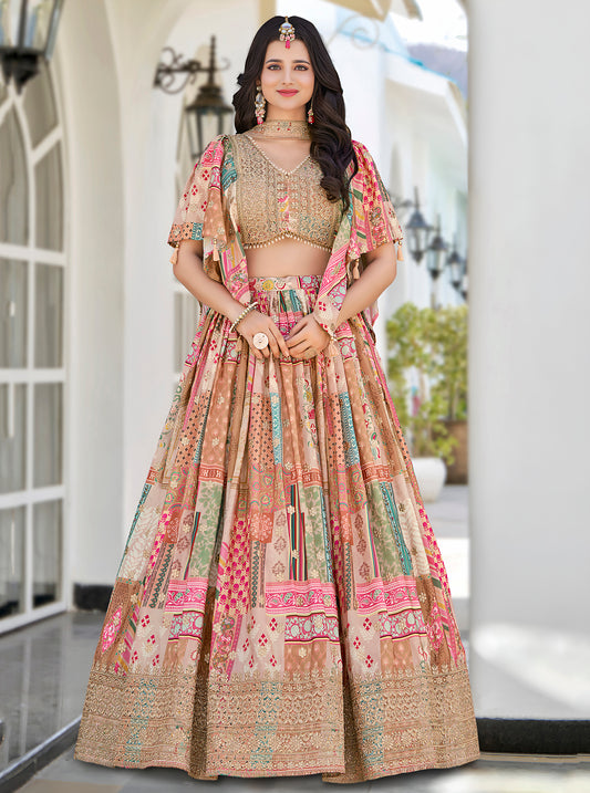 Latest Semi Stitched Lehenga Choli With Dupatta.