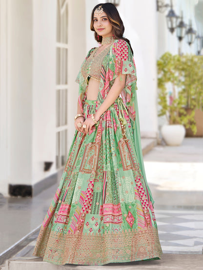 Latest Semi Stitched Lehenga Choli With Dupatta.