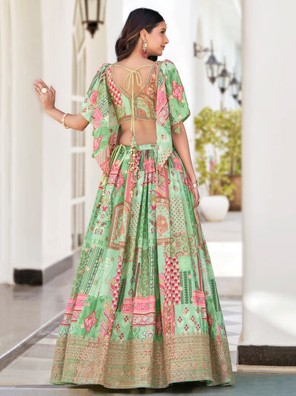 Latest Semi Stitched Lehenga Choli With Dupatta.
