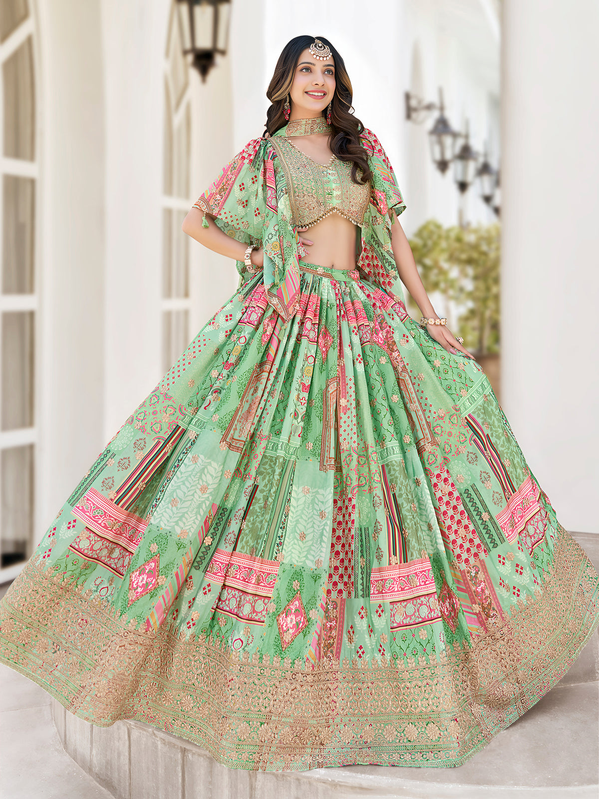 Latest Semi Stitched Lehenga Choli With Dupatta.
